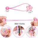 24PCS Ball Charm Hair Ties for Little Girls, Camellia Bubble Ponytail Holders Elastic Bands Hair Accessories for Kids Children Girls(6 Colors)