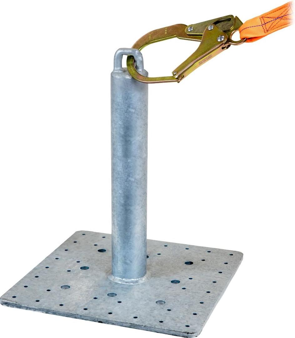 Malta Dynamics Made in USA Galvanized Roof Anchor 18" Top Loop, OSHA/ANSI Compliant