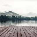 American Art Decor Scenic Lake Pier Outdoor Canvas Art Decor Print | Large Decorative Wall Mount Painting | Waterproof - 18x24 inch