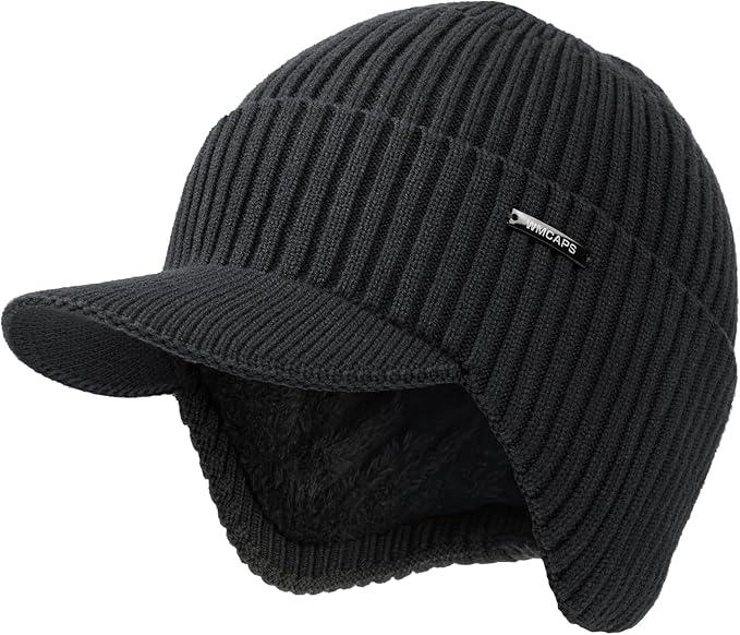 Ear Protection Beanie Hats for Men & Women - Warm Winter Knit Hats for Outdoor Hiking, Skiing, Running, Dog Walking