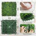 Artificial Grass Wall Backdrop: 10"x 10"(26P) Boxwood Faux Green Wall Panels for Interior Wall, Greenery Wall,Garden and Indoor Outdoor Plant Decor