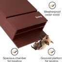 Kenley Bat House - Outdoor Bat Box Shelter with Large Double Chamber - Handcrafted from Cedar Wood - Easy for Bats to Land and Roost - Weather Resistant & Ready to Install