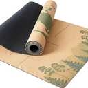 Cork Yoga Mat with Natural Rubber Base, Extra Size, Thickness and Support, Excellent Cushion & Grip, Non-Slip, Non-Toxic, Sweat-Resistant, Sustainable, Eco-friendly Exercise Mat