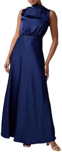 Lulus Womens Ada Satin Maxi Dress L