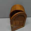 Verssure Bamboo Phone Box, Premium Cell Phone Box for Family Time, Cell Phone Jail with Charging Holes,Phone Lock Box Holds 6 Phones (Walnut)