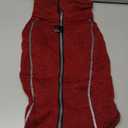 cyeollo Fleece Dog Jacket Sweater with Fleece Lining Zipper Reflective Jackets Small Dog Clothes Winter Coats Warm Pet Apparel (X-Large, Red)