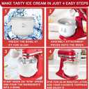Ice Cream Maker Attachment for KitchenAid Stand Mixer, Compatible with 4.5/5QT & 6QT Stand Mixers, 2 Quart Frozen Kitchenaid Ice Cream Maker Attachment Ice Cream Bowl for Yogurt/Sorbet Gelato