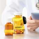 3 x 18pcs Clips for Pill Bottles, 3 Sizes Reusable Medicine Bottle Label Clips with Marker Pill Bottle Label Clips Medicine Bottle Clips Pill Organizer for Easy Medication Identification