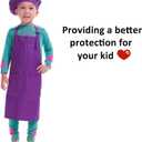 6 Pack Adjustable Kids Apron and Chef Hat for Cooking Baking Painting Art, Kids Apron for Girl Boy with 2 Pockets (Medium, Multi)