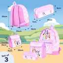 Bluey Backpack Set for Girls 3 Piece Childrens and Toddlers Kids School Bag with Lunch Box and Pencil Case