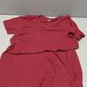Women's Casual T Shirt Dress Summer Short Sleeve Swing Dresses with Pockets (Large, Red)