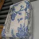 DriftAway Linen Floral Paisley Navy Blue Blackout Curtains for Living Room Bedroom 84 Inch Length 2 Panels Lined Back Tab Window Drapes Thermal Farmhouse Country Jacobean Curtains