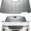 Pigenius Windshield Sunshade for Cadillac CT4 2020-2026 (Sedan) Luxury/Sport, Reversible Silver/Black