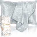 Miss Adola 2 Pack Mulberry Silk Pillow Case for Hair and Skin 19 Momme Queen 30"x20" Floral Plants Sage Green Silk Pillowcase Soft Smooth Silk Pillowcase Sleeping for Moms, Women