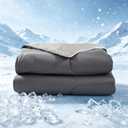 Cosybay Cooling Comforter King Size, Double-Sided Cold Tech Fabric, Breathable Summer Comforter for Hot Sleepers & Night Sweats, Silky Smooth Cooling Blanket, 106''x 90'', Dark Gray/Light Gray