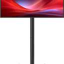 Hemudu Mobile TV Stand for 23-60 Inch LCD LED Flat/Curved Screen TVs, TV Cart Holds up to 77Lbs, Rolling TV Stand with Tilt and Height Adjustable, Pole TV Floor Stand with Wheels Max VESA 400x400mm