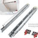 knobelite 1 Pairs 21 Inch Soft Close Undermount (Bottom Mount) Drawer Slides,Concealed Drawer Runners with Mounting Screws,Locking Device and Brackets 85 lb Load Capacity 21" 2 Pcs