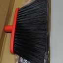 Heavy Duty Broom, 55 Inch Long Handle Outdoor Large Angle Brooms, Commercial Broom for Sweeping Indoor, for Home Garage Kitchen Office Courtyard Lobby Patio Lawn Concrete (1 Pack, Black-red)