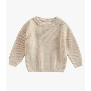 Baby Girl Boy Knit Sweater Blouse Pullover Sweatshirt Warm Crewneck Long Sleeve Tops for Infant Toddler, 90