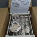 Geetery 4 Pcs Closet Tension Shelf Rod Metal Expandable Shelf Organizer Adjustable Closet Shelves Rack DIY Dividers Separators for Cabinet Storage Locker Clothes(16.54–23.62 Inch)