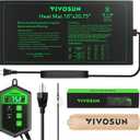 VIVOSUN 10"x 20.75" Seedling Heat Mat and Digital Thermostat Combo Set, UL & MET-Certified Warm Hydroponic Heating Pad for Germination, Indoor Gardening, Greenhouse (10"x20.75")