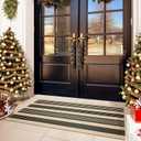 OJIA Front Door Mat 24"x51", Machine Washable Porch Rug Outdoor Door Mat Striped Entryway Rugs Indoor Outdoor Rugs Cotton Woven Entry Rug for Kitchen/Bathroom/Farmhouse/Home Entrance