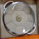 Le Creuset Enameled Cast Iron Signature Round Braiser with Glass Lid, 2.25 qt., Peche with Light Gold Knob