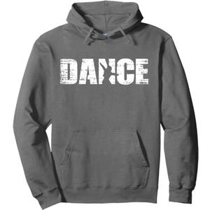 Dance - Distressed Look Dancing For Dancers Pullover Hoodie, Asphalt Grey, Size: Small