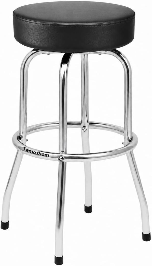 Temushom 29" Swivel Bar Stools with Padded Seat, 300 Lbs Capacity
