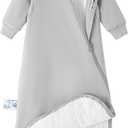 kaiya baby Unisex Sleeping Bag for Babies and Toddlers 2.5 Tog Sleep Sack, Long Sleeve Sleep Sack, Wearable Blanket Baby (0-6M, Stone Gray)