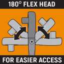 GEARWRENCH 3 Pc. 1/4", 3/8" & 1/2" Drive 90 Tooth Dual Material Locking Flex Head Ratchet Set - 81298T, Multi, One Size