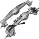 Full CNC Aluminum Alloy Front Rear Portal Axle for 1/10 RC Crawler Car Axial Capra 1.9 UTB, Completes Axle Set Metal Upgrades (Gray)