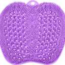BESKAR XL Large Foot Scrubber Mat for Use in Shower - Shower Foot Cleaner to Eliminate Calluses Dead Skin, Foot Massager Mat for Men & Women to Soothe Achy Feet, Non Slip Suction Cups (Purple)