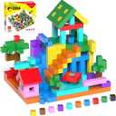 300PCS Magnetic Blocks Set, STEM Montessori Magnetic Building Toys for Toddlers  Sensory Learning Toys, Birthday for Kids Aged 3-8 (300pcs)