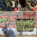 Rabbit Hay Feeder - Guinea Pig Hay Feeder - X-Large Metal Frame Bunny Hay Holder, 9.7x4.7x6.6 inch Guinea Pig Hay Holder for Bunny, Guinea Pigs, Chinchillas, Small Animals (2 Pack)