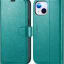 TUCCH Wallet Case for iPhone 13, [RFID Blocking] [3 Card Slots] TPU Interior Protective Case, Magnetic Folio Shockproof PU Leather Stand Flip Cover Compatible with iPhone 13 6.1 5G, Cyan