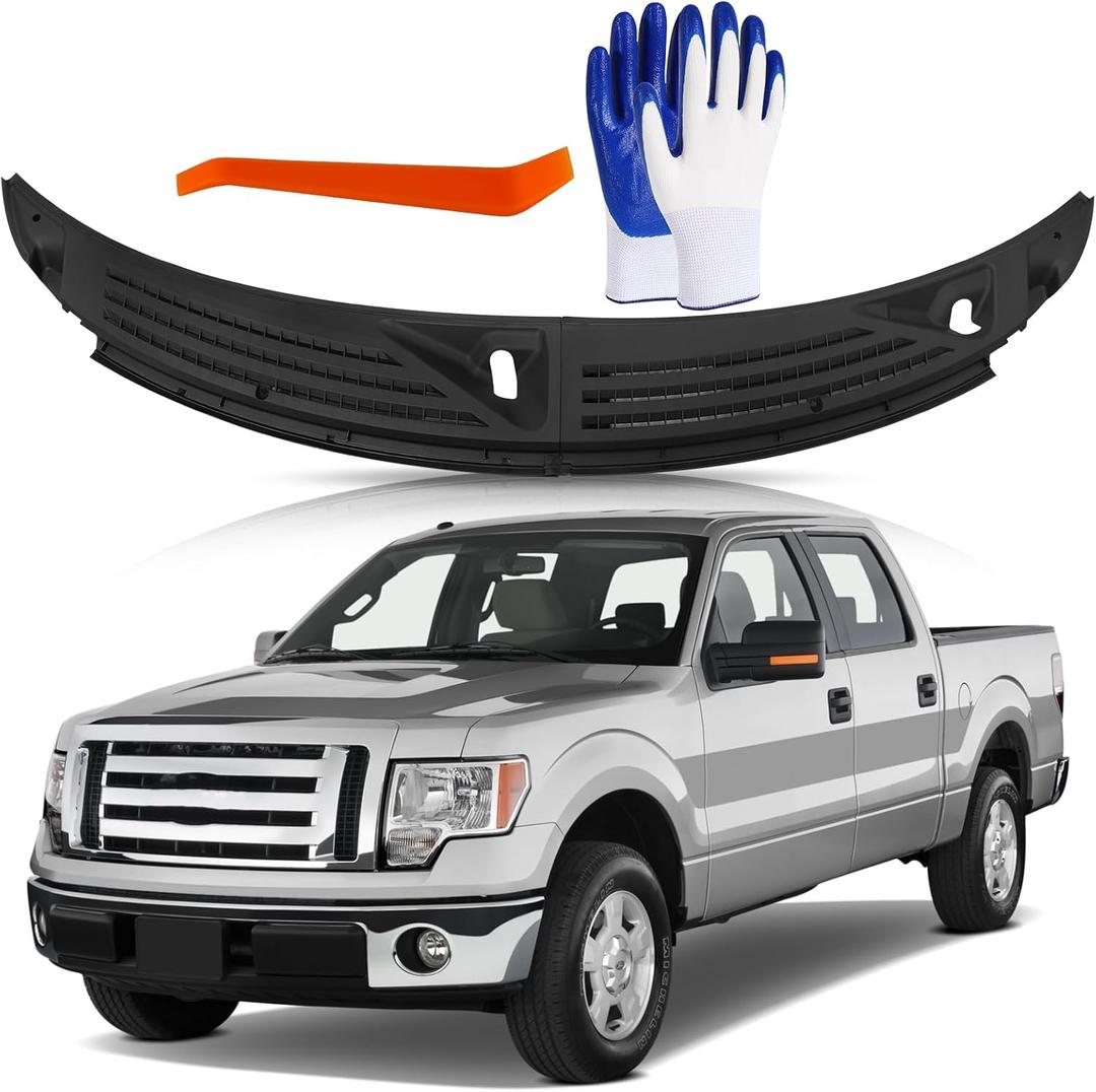 OQSNCV Windshield Wiper Cowl Cover Panel Compatible with Ford F150 (2009-2014), Left & Right Side Front Insert Panel, BL3Z15022A69A BL3Z15022A68A