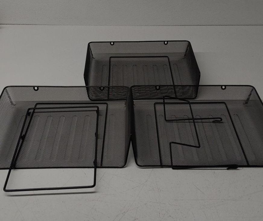Staples 3 Compartment Wire Mesh File Organizer