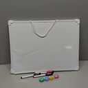 Lumspax Small Dry Erase Board for Wall, 16" x 12" Double-sided Hanging Whiteboard, Dry Erase White Board with 3 Markers, 4 Magnets and 3 Mini Sticky Notes, Portable Whiteboard for Home, Office, School