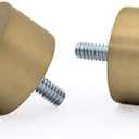 Ivilon Window Curtain Rod End Cap - 1 inch Pole. 120 to 240 Inch. Warm Gold