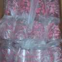 24 Pcs Coquette Bow Aesthetic Cup Pink Bow Plastic Tumbler with Lids and Straws Reusable Cute Plastic Cups for Women Birthday Bridal Shower Wedding Party Supplies(550ml,18 oz)