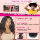 14 Inch Pre Looped Ocean Wave Crochet Braids Pure Protein Close to Human Hair 8 Packs Boho Ocean Braids Pre Twisted Deep Wavy Crochet Hair for Black Women(14Inch 1B/350)