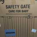 keny 29.7"-46" Baby Gate for Stairs, Auto Close Dog Gates for Doorways, Pressured Mounted No Drilling Pet Gate Extra Wide, Easy Walk Thru Stair Gate, 30" Tall, White
