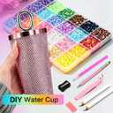 2 x kissxiaoya Multicolor 4mm AB Rhinestone Kit with 15000pcs, 3pcs B7000 Jewelry Glue