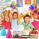 Hiawbon 30PCS Thanksgiving Turkey Craft Kits, DIY Turkey Headbands Craft Kits, Thanksgiving Turkey Hats, Fall Decoration Supplies for Thanksgiving Home