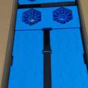 PAULINN RV Leveling Blocks 12 Pack, Heavy Duty Camper Leveling Blocks with 2 Velcro Straps, Interlocking Sturdy RV Blocks for Single & Dual Wheels, Stackable Jack Blocks, Customizable Height, Blue