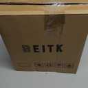 BEITK,2 Pack Leather Front Car Seat Cover Bottom Car Seat,Anti-Slip and Full Wrap Driver Car Seat Protectors Storage Pocket,Luxury Waterproof Bottom Auto Seat Cushion Pad MatMost Vehicles(Black)