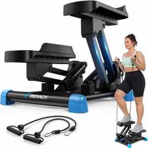 MERACH New 3-in-1 Mini Stepper with Large Stride & Shock Pad Design
3-in-1 Stair Stepper, Large Stride & High Resistance Design, High Elastic & Silent Shock Absorption, with Resistance Band