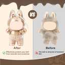 2 x Protective case for labubuCrystal-Clear Hard Display Box Acrylic Case Cover Accessories with Keychain for Shelf and Outdoor Showcase (Doll Not Included) (Standing)