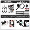 YYAYYA 330pcs Car Trim Removal Tool Set - Auto Upholstery Pry Kit with Clip Pliers, 120 Retainer Clips, Stereo Keys, Hooks. POM Plastic Dashboard Door Panel Fastener Remover (330Pcs-BLACK)